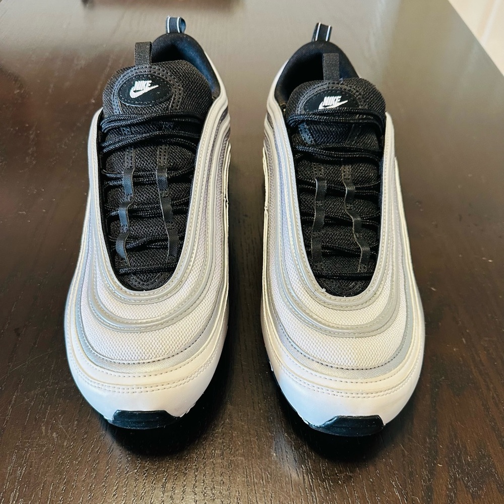 Nike Air Max 97 Gradient Fade Black White Silver Sneakers Excellent Condition
